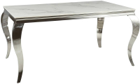 Обеденный стол Signal Prince Ceramic 150x90 (белый Calacatta/хром) - 