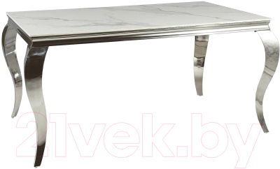 Обеденный стол Signal Prince Ceramic 150x90 (белый Calacatta/хром)