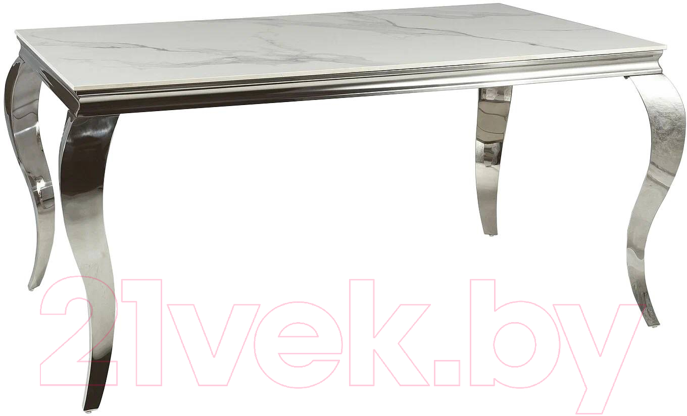Обеденный стол Signal Prince Ceramic 150x90 (белый Calacatta/хром)