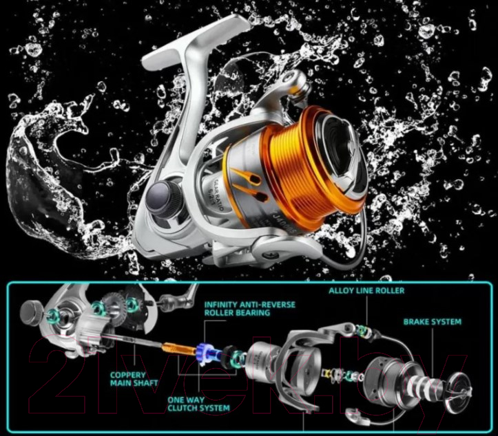 Катушка безынерционная Weihai Fstk Bearking YJ-1000 9+1BB