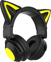 Беспроводные наушники Qumo Party Cat mini ВТ 0052 / Q34915 (черный/желтый) - 