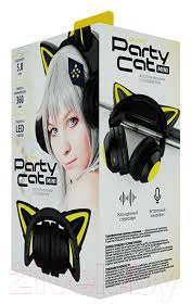 Беспроводные наушники Qumo Party Cat mini ВТ 0052 / Q34915 (черный/желтый)