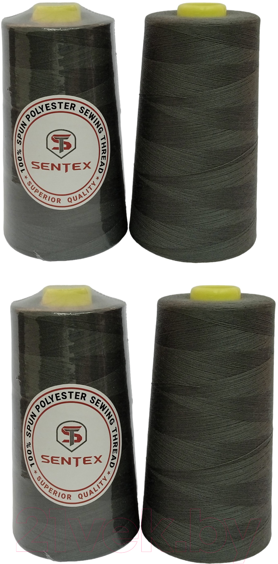 Набор швейных ниток Sentex 100% полиэстер 50/2 5000 ярдов 1244 (4шт)