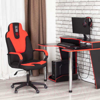 Кресло геймерское Tetchair Neo 2 ткань (черный/красный)