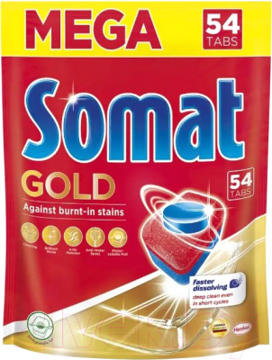 Таблетки для посудомоечных машин Сомат Gold (54шт)