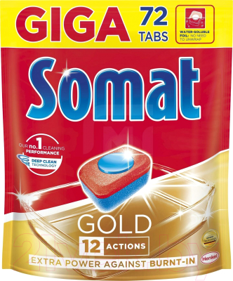 Таблетки для посудомоечных машин Сомат Gold (72шт)