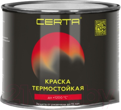 Эмаль Certa Термостойкая 8012 800С (400г, красно-коричневый)