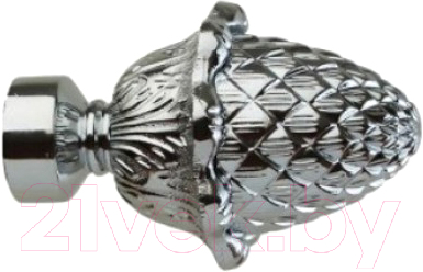 Набор наконечников для карниза Lm Decor YF032 Шишка 16мм (2шт, хром)