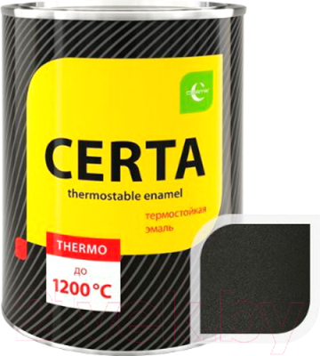 Эмаль Certa HS Термостойкая 1200С (800г, черный сатин)