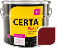 Эмаль Certa Plast RAL3005 (10кг, полуглянцевый вишневый) - 