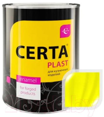 Эмаль Certa Plast RAL1003 (800г, полуглянцевый желтый)