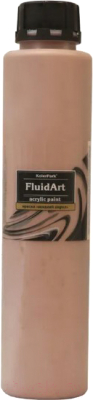 Акриловая краска KolerPark Fluid Art Жидкий акрил (800мл, кофейный)