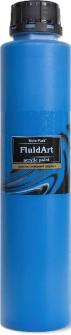 Акриловая краска KolerPark Fluid Art Жидкий акрил (800мл, синий)