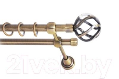 Наконечник для карниза Lm Decor YF097 Булава 16мм (антик)
