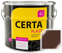 Эмаль Certa Plast RAL8019 (10кг, полуглянцевый шоколад темный) - 