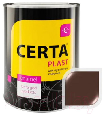 Изображение товара Эмаль Certa Plast RAL8019 (800г, полуглянцевый шоколад темный)