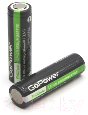 Аккумулятор GoPower 18650 Li-ion 3.6В 3400мАч / 00-00015349