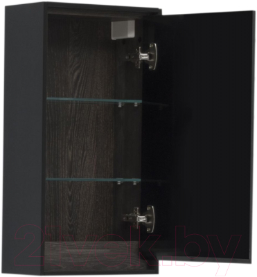 Шкаф для ванной Aquanet Милан 35 / 316696 (черный глянец)
