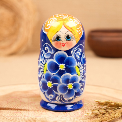 Матрешка сувенирная Sima-Land Нина / 6032600 (синий)