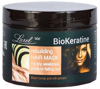 Маска для волос Larel BioKeratine Восстанавливающая для ухода за слабыми волосами (300мл)