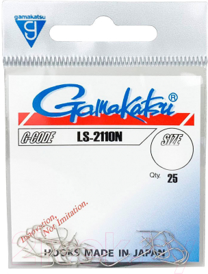 Набор крючков рыболовных Gamakatsu LS-2110N Hooks Nickel №10 / 146559-010 (25шт)