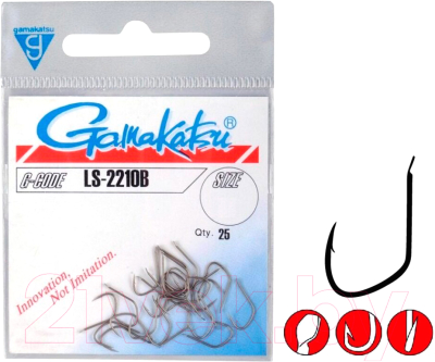 Набор крючков рыболовных Gamakatsu LS-2210B Hooks Bronze №10 / 146560-010 (25шт)