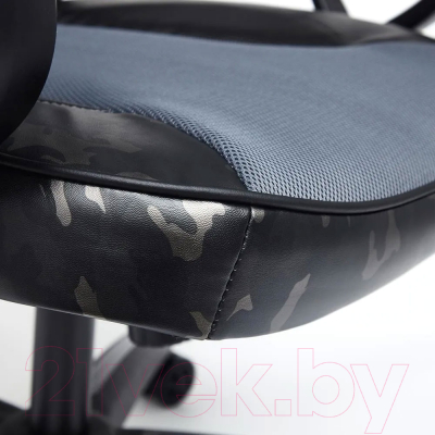 Кресло геймерское Tetchair Racer GT Military кожзам/ткань (серый/серый, TW 12)