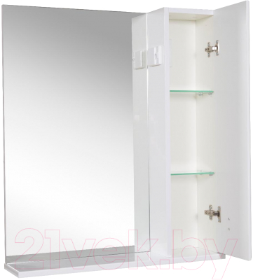 Шкаф с зеркалом для ванной Аква Родос Мобис 70 / ОР0000215