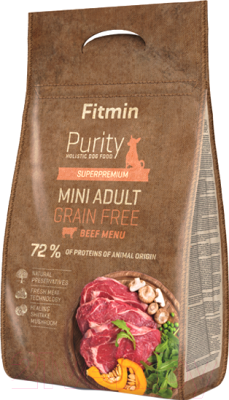 Сухой корм для собак Fitmin Purity Mini Adult Beef (800г)
