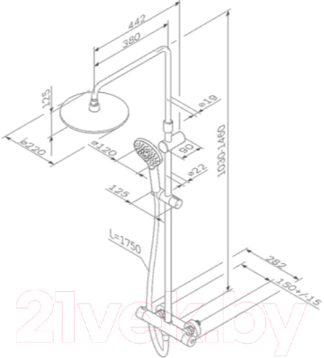 Купить Душевой уголок AM.PM Gem S 120x90 WK93ES в Борисове
