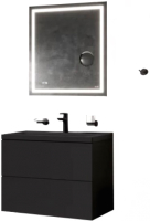 Комплект мебели для ванной AM.PM Gem BK90GM (черный) - 
