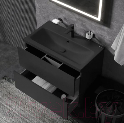 Комплект мебели для ванной AM.PM Gem BK90GM (черный)