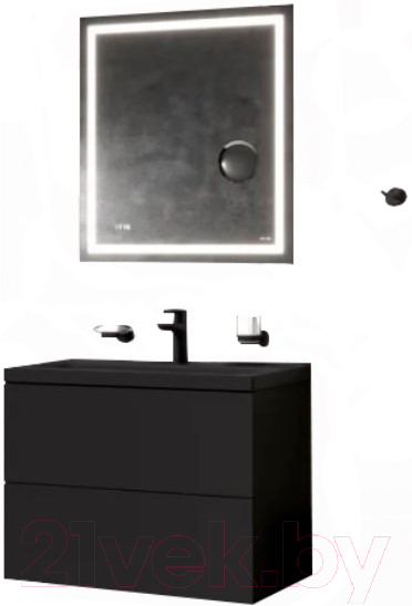 Комплект мебели для ванной AM.PM Gem BK90GN
