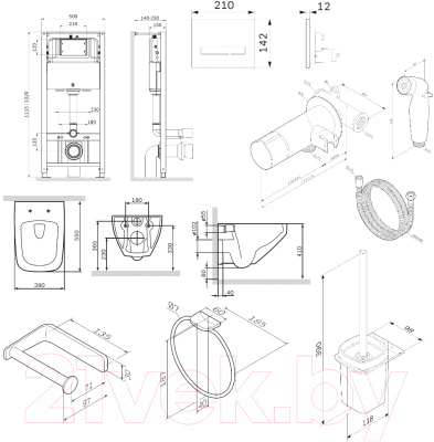 Унитаз подвесной AM.PM Inspire V2.0 CK50GG (черный)