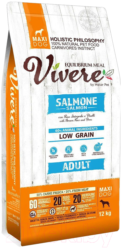 Сухой корм для собак Vivere Maxi Adult Salmon
