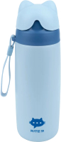 Термос для напитков Kite Сat 21-376-01 К (350мл, голубой) - 