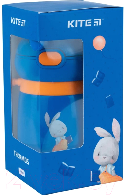 Термокружка Kite Rabbit 21-377-01 К (350мл, голубой)