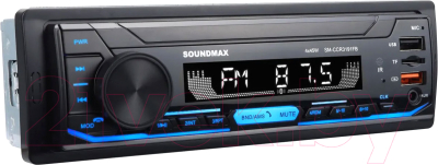 Бездисковая автомагнитола SoundMax SM-CCR3191FB (черный)