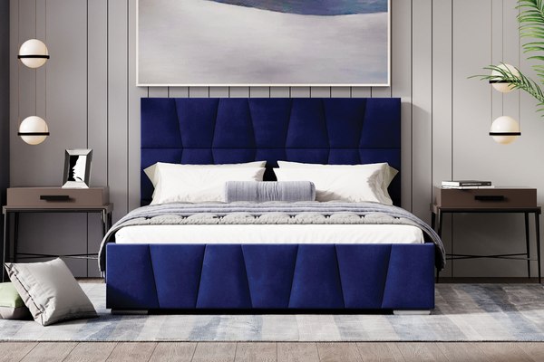 Каркас кровати Stolline Пассаж 44 с ПМ/Н 180x200 (mustang 78 синий)