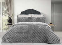Набор текстиля для спальни Sarev Elite Group Metis Евро / Y880 v2 (Gri/серый) - 