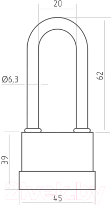 Замок навесной Нора-М ЗНВ-700дд-38(45мм) (3кл)