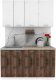 Готовая кухня Eligard Lion 1.4 (белый структурный/дуб нокс/малага) - 