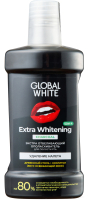 Ополаскиватель для полости рта Global White Charcoal Extra Whitening (300мл) - 