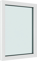 Окно ПВХ Brusbox Однастворчатое Глухое 3 стекла (1000x800x70) - 