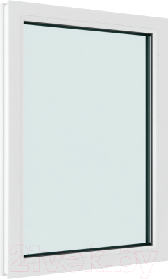 Окно ПВХ Brusbox Однастворчатое Глухое 3 стекла (1000x800x70)