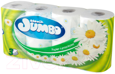 Туалетная бумага Slonik Jumbo Smart Rumianek 3х слойные (8рул)