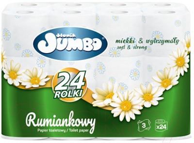 Туалетная бумага Slonik Jumbo Rumianek 3х слойные (24рул)
