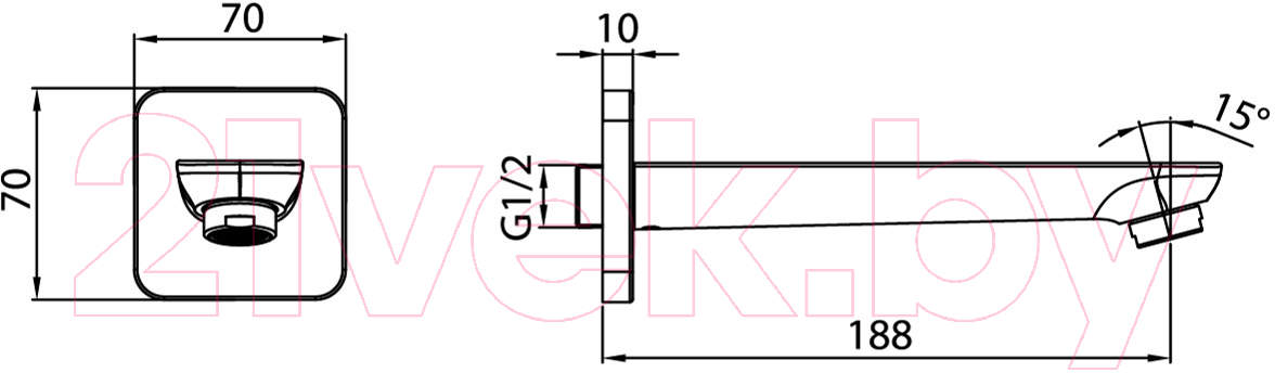 Излив IDDIS Slide SLISB00i63