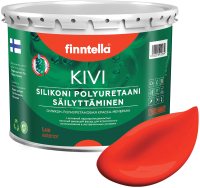 Краска Finntella Kivi Puna Aurinko / F-11-1-3-FL125 (2.7л, закатный красный) - 