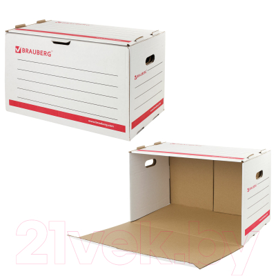Коробка архивная Brauberg 126522 (белый)